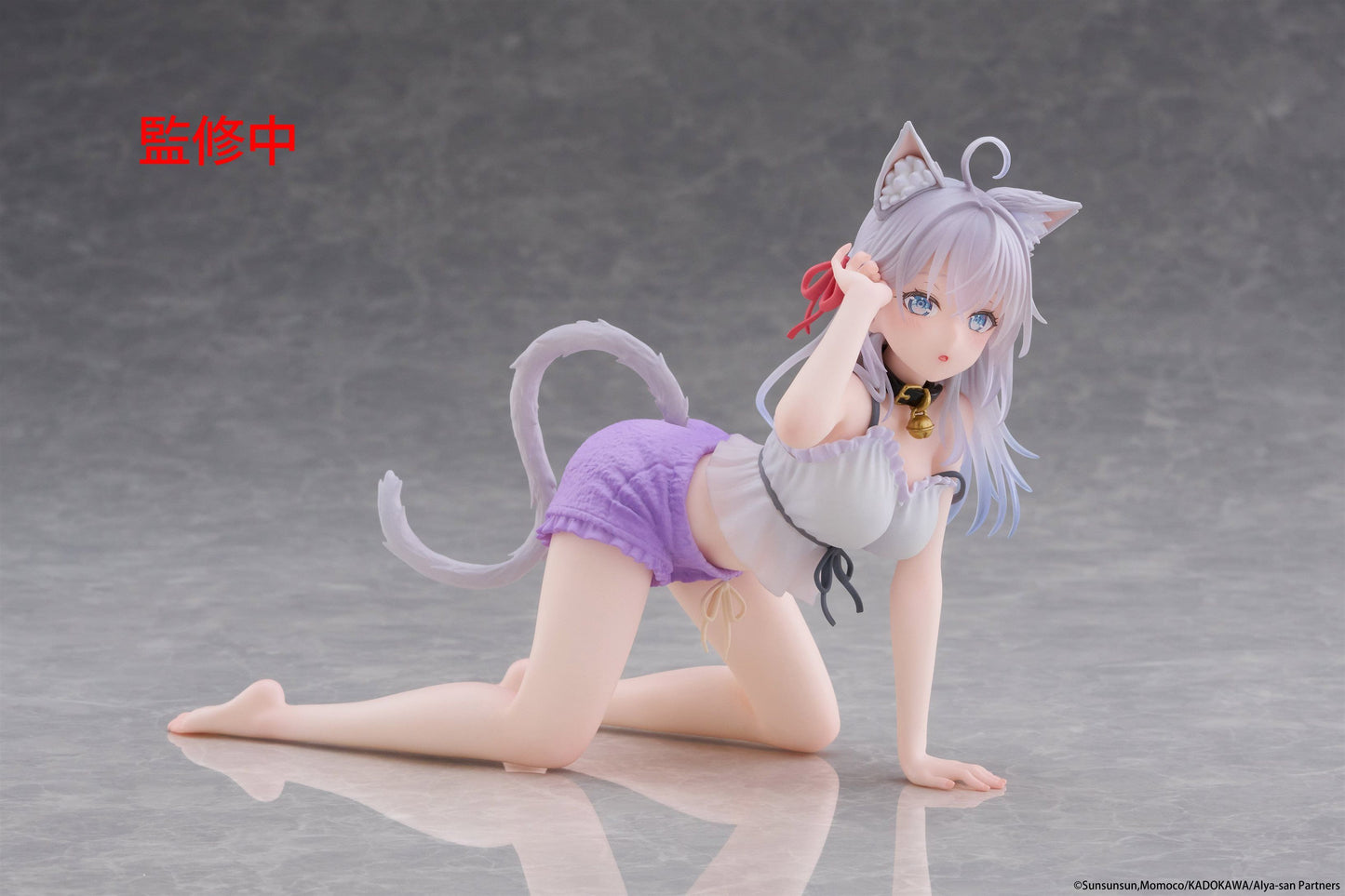 12-08-2025 TAITO - 《不時輕聲地以俄語遮羞的鄰座艾莉同學》Desktop Cute Figure 艾莉 (貓耳居家服 Ver.) Y2300 PVC