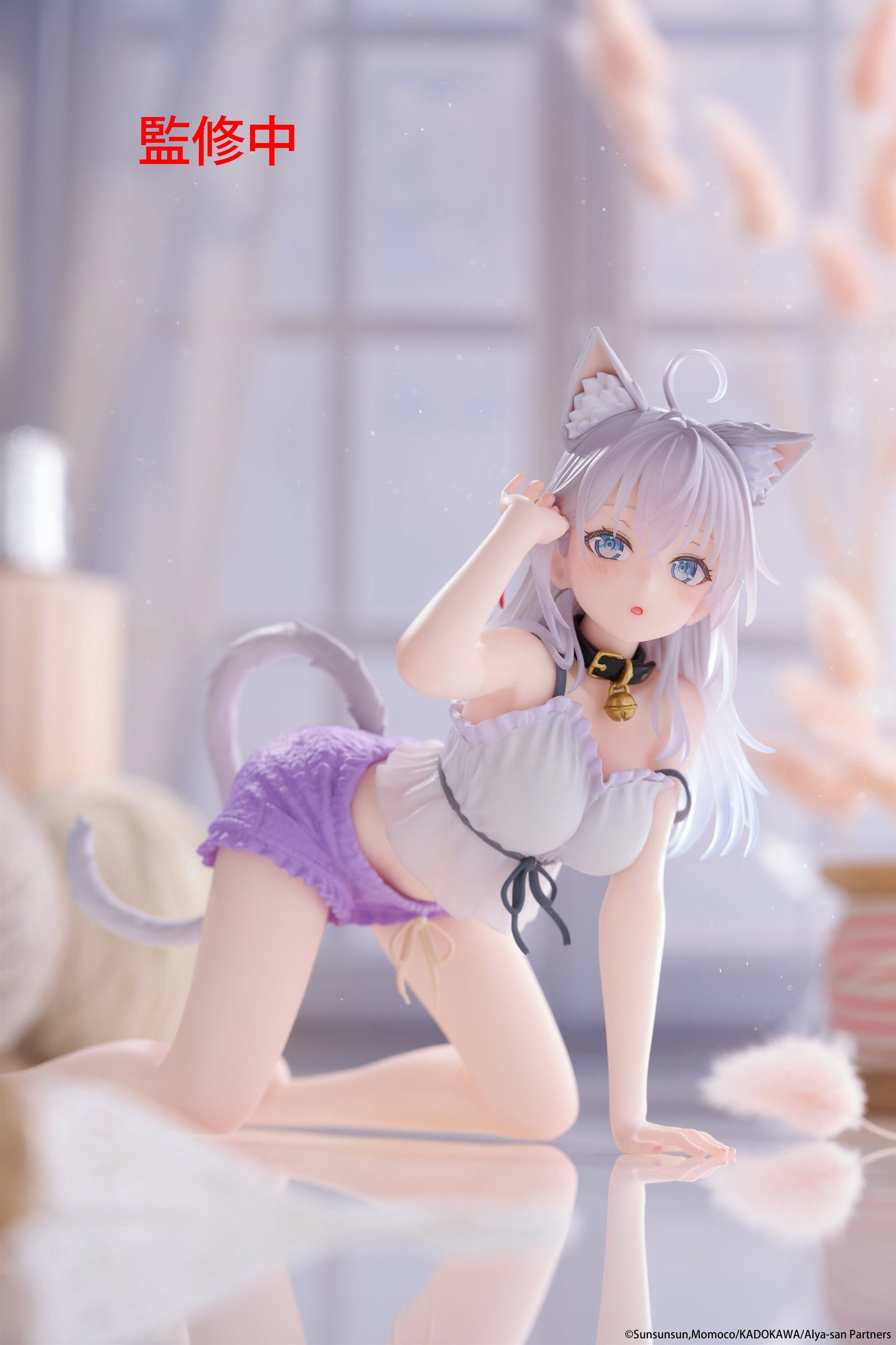 12-08-2025 TAITO - 《不時輕聲地以俄語遮羞的鄰座艾莉同學》Desktop Cute Figure 艾莉 (貓耳居家服 Ver.) Y2300 PVC