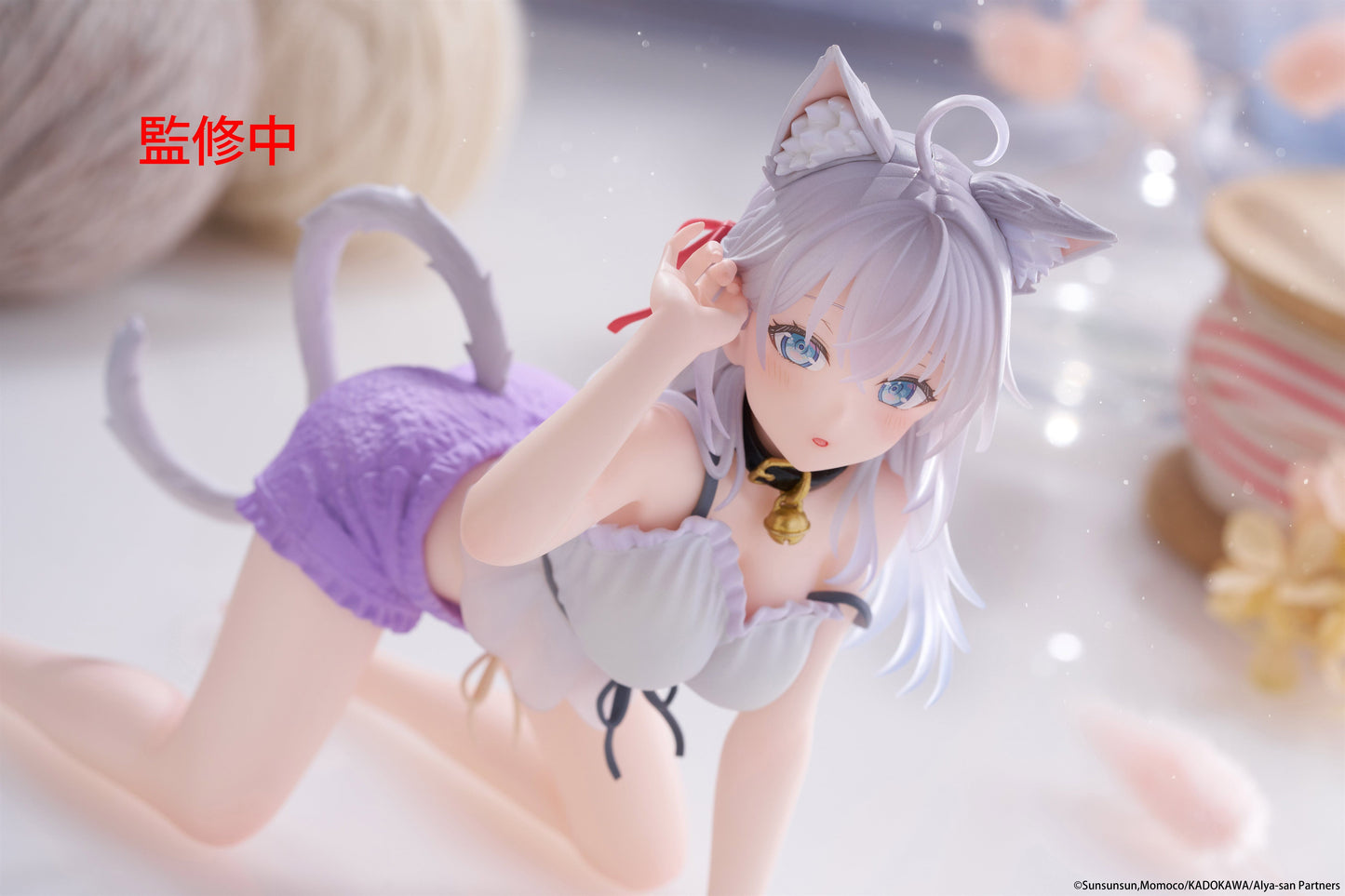 12-08-2025 TAITO - 《不時輕聲地以俄語遮羞的鄰座艾莉同學》Desktop Cute Figure 艾莉 (貓耳居家服 Ver.) Y2300 PVC