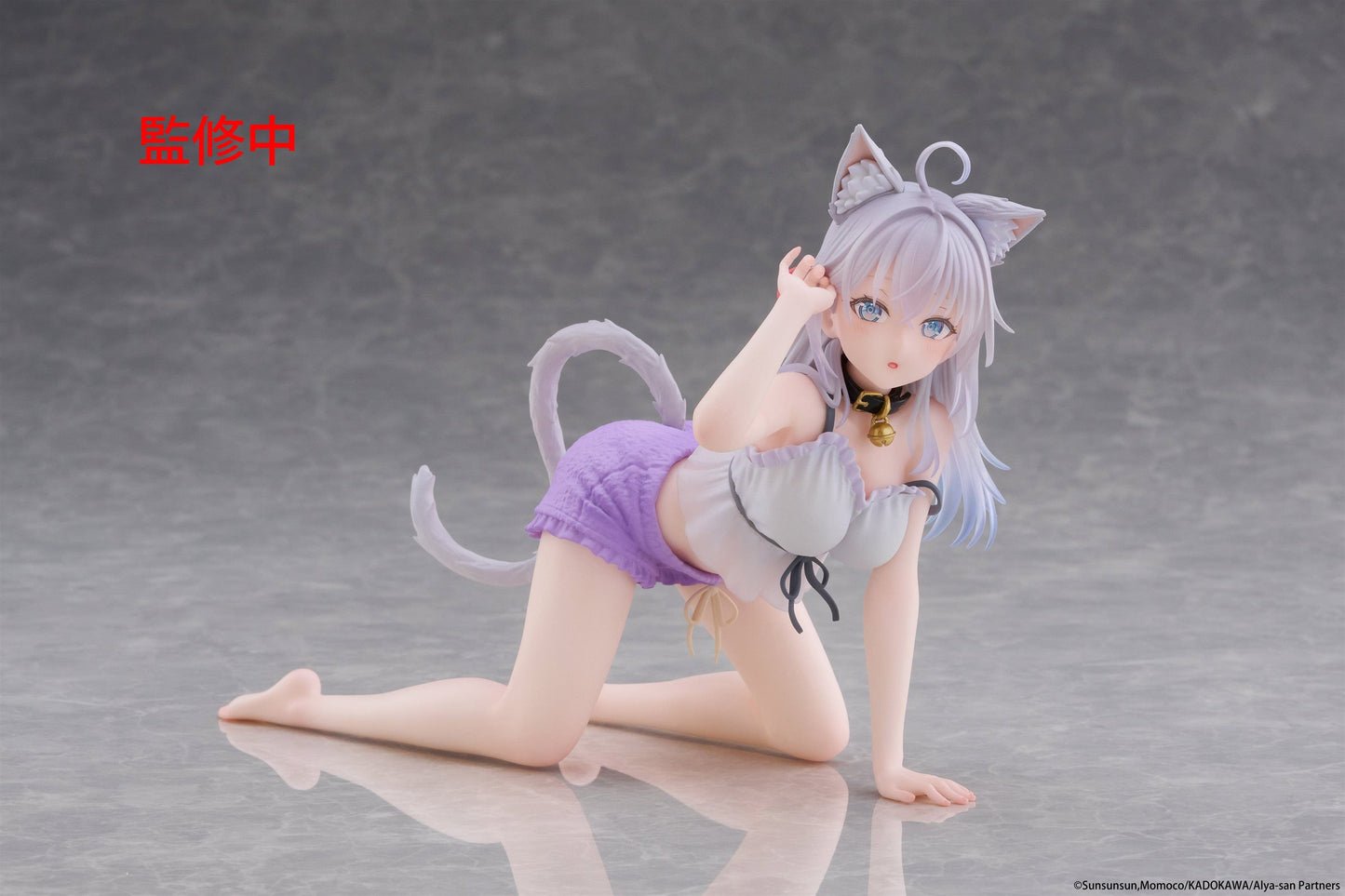 12-08-2025 TAITO - 《不時輕聲地以俄語遮羞的鄰座艾莉同學》Desktop Cute Figure 艾莉 (貓耳居家服 Ver.) Y2300 PVC