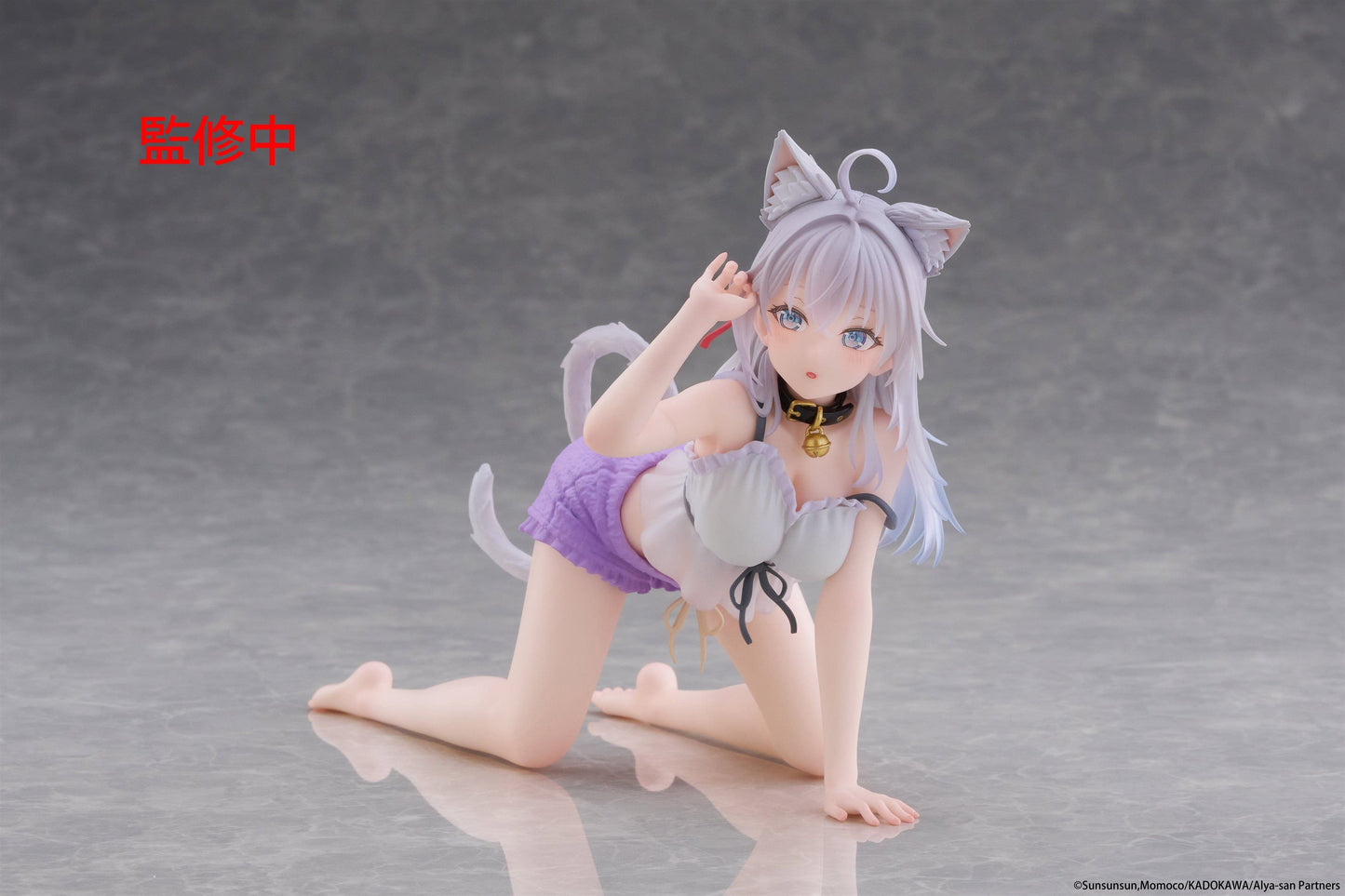 12-08-2025 TAITO - 《不時輕聲地以俄語遮羞的鄰座艾莉同學》Desktop Cute Figure 艾莉 (貓耳居家服 Ver.) Y2300 PVC