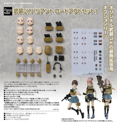 22-08-2024 Tomytec - Figma PLUS Armed JK Variant Loadout Set 1 (再販) Y6000 (4543736334040)