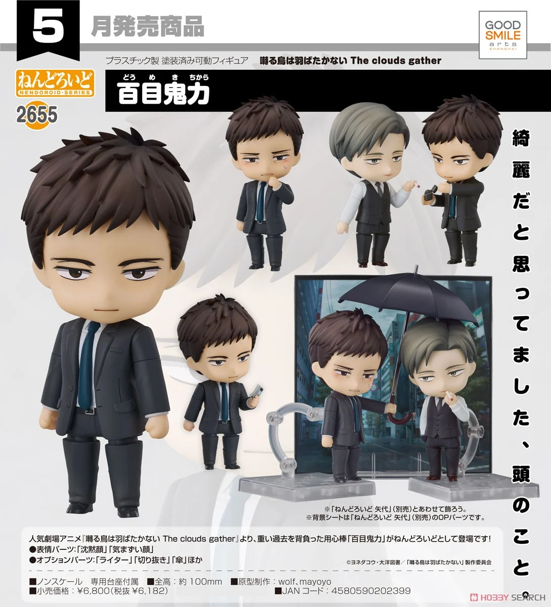 11-12-2024 Good Smile - Nendoroid 黏土人 No.2655鳴鳥不飛:烏雲密布》百目鬼力 Y6182