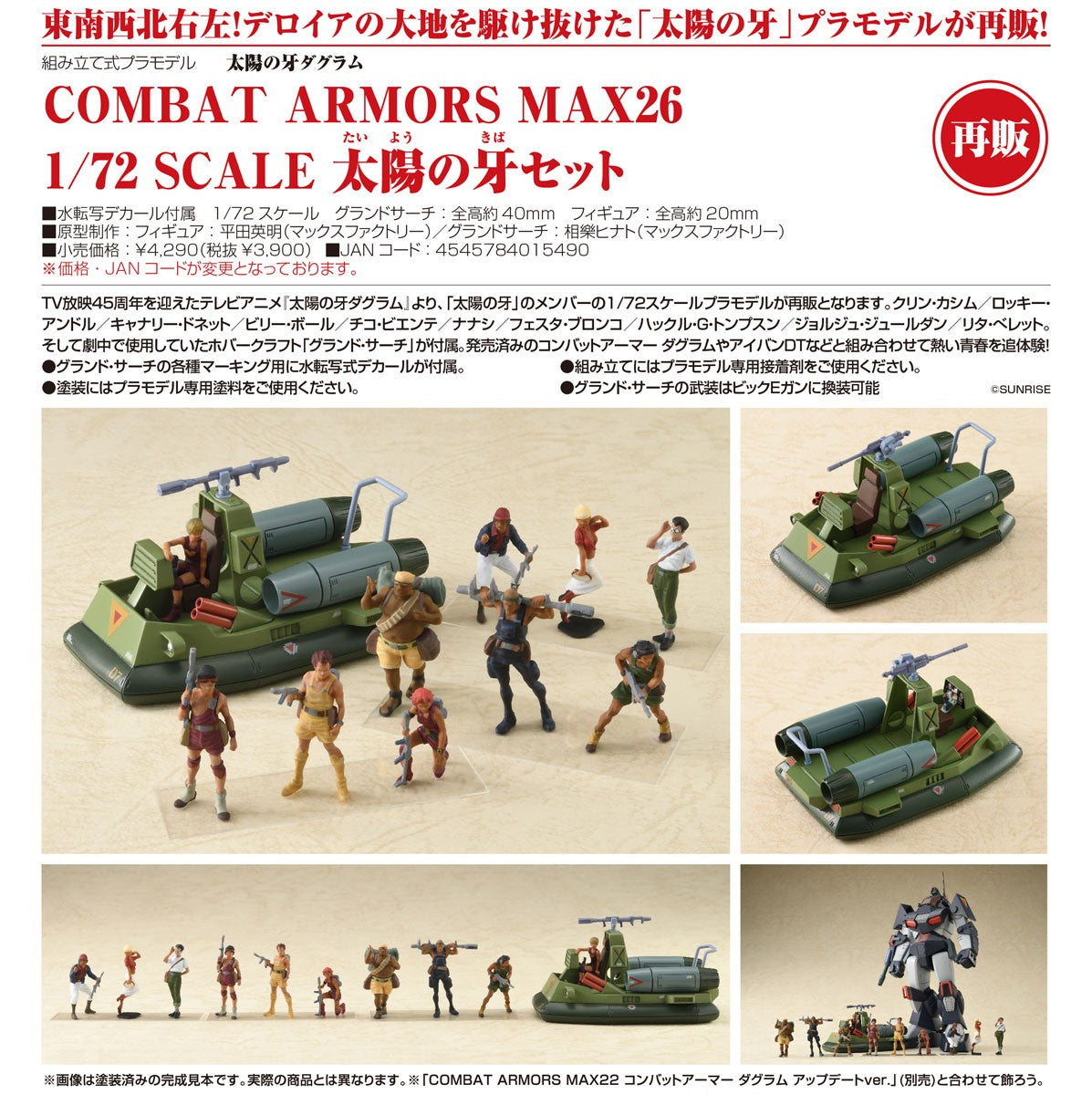 01-07-2026 Max Factory - 1/12 COMBAT ARMORS MAX26 太陽之牙套組 (再販) Y3900 組裝模型