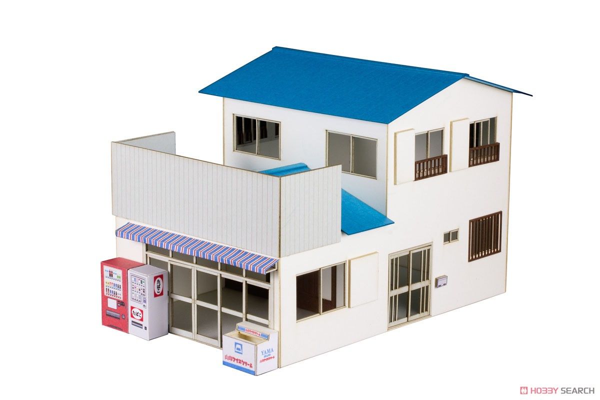 06-11-2024 Plum - 1/80 Scale Paper kit Town Corner Accessory Series Store 「General Store」 Y3800 拼裝模型