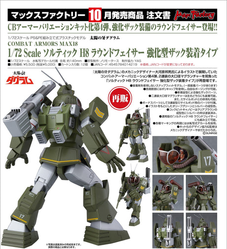 20-06-2024 MAXFACTORY - COMBAT ARMORS MAX 18: H8 Roundfacer Mounted Type (再販) Y5000 (4545784014219)