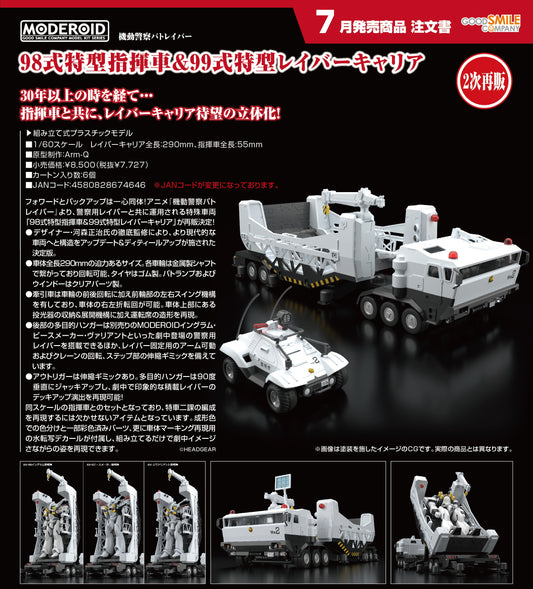18-03-2026 Good Smile - MODEROID《機動警察》Type98式特型指揮車+99式特型Labor運輸車 (再販) Y7727 組裝模型
