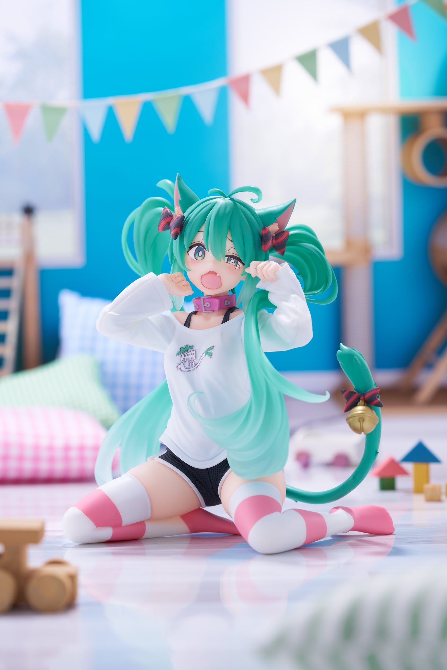 17-02-2026 TAITO - 《初音未來》Desktop Cute Figure - 初音未來 (貓耳t-shirt Ver.) (再販) Y2500 PVC