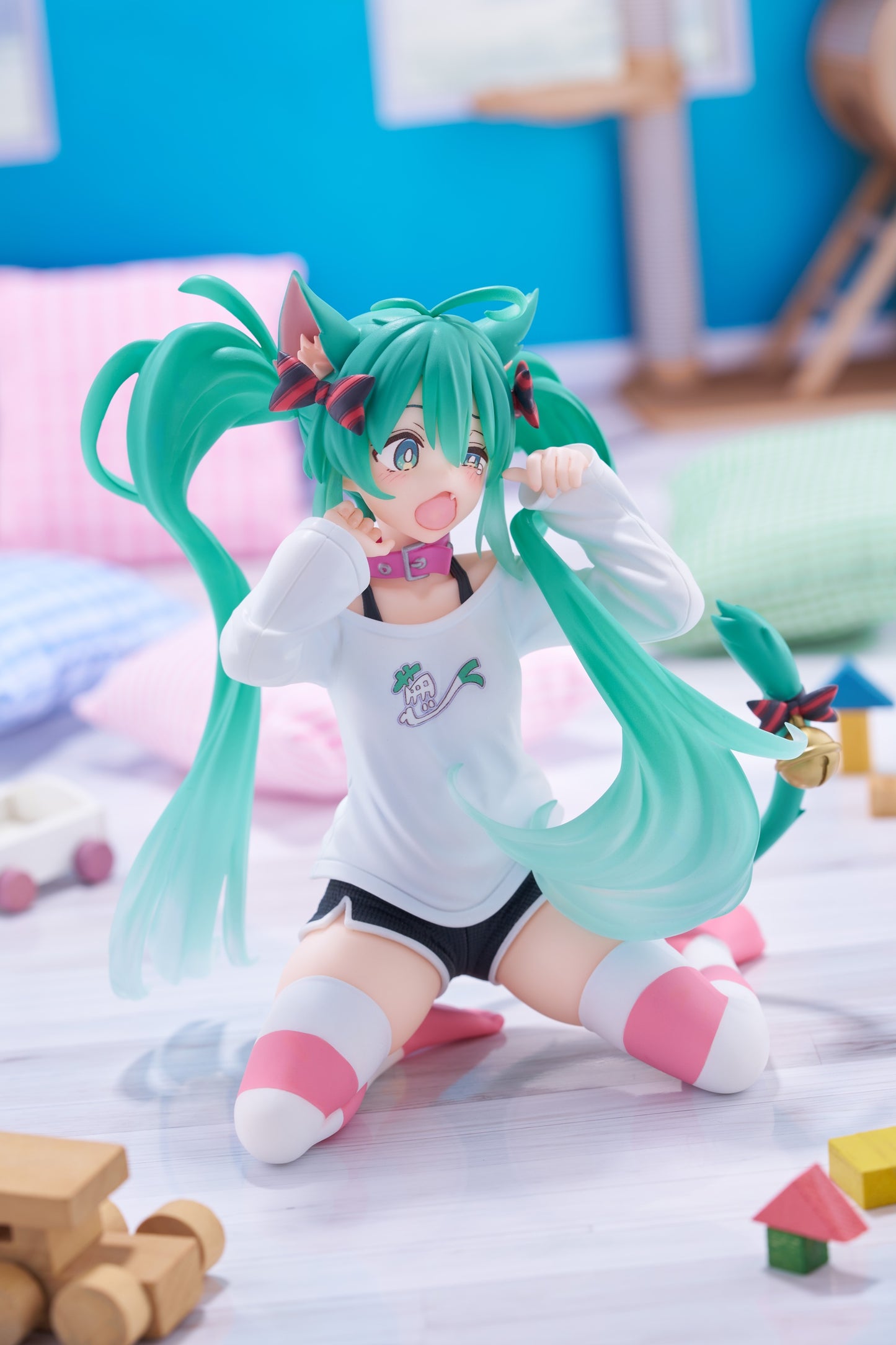 17-02-2026 TAITO - 《初音未來》Desktop Cute Figure - 初音未來 (貓耳t-shirt Ver.) (再販) Y2500 PVC