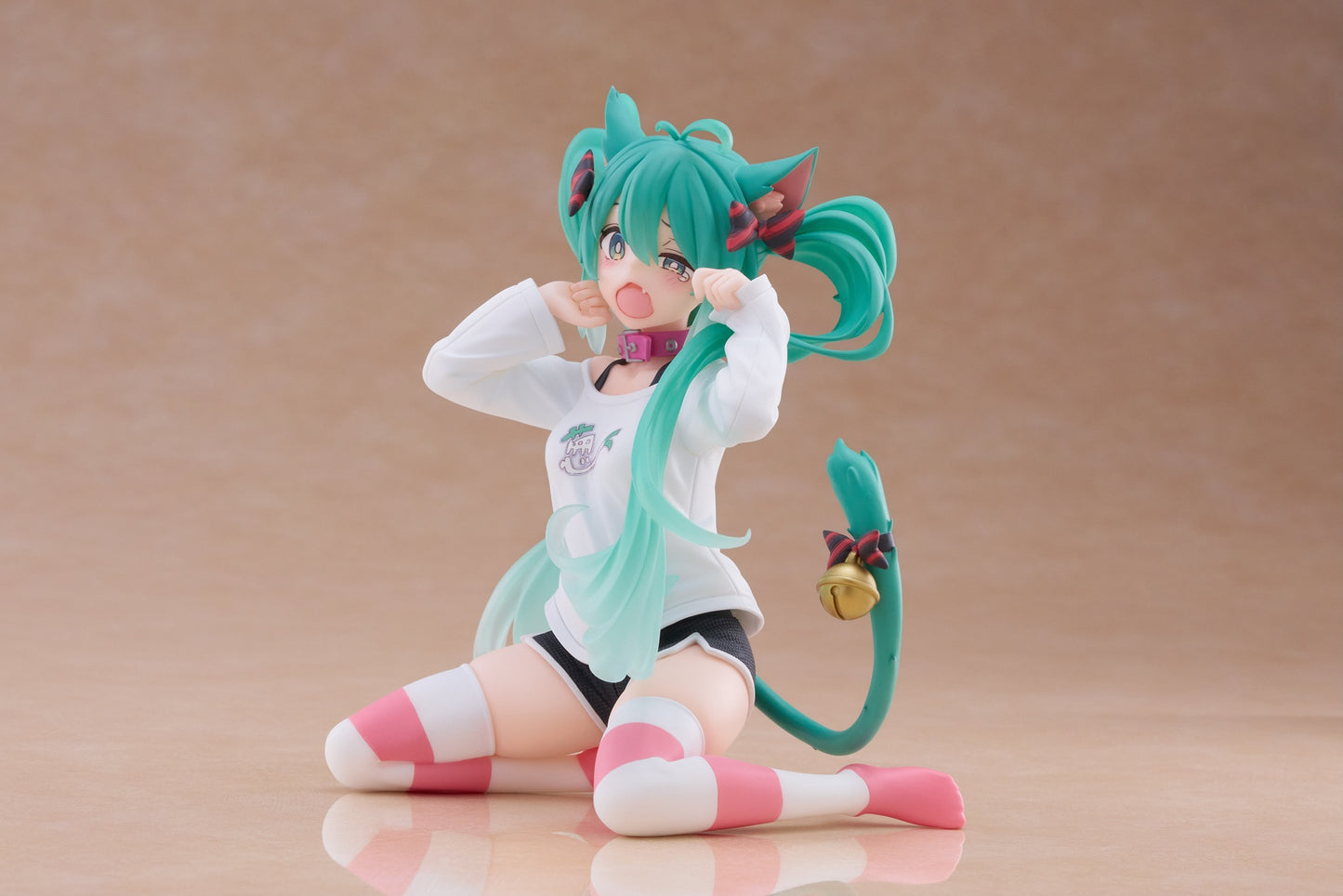 17-02-2026 TAITO - 《初音未來》Desktop Cute Figure - 初音未來 (貓耳t-shirt Ver.) (再販) Y2500 PVC