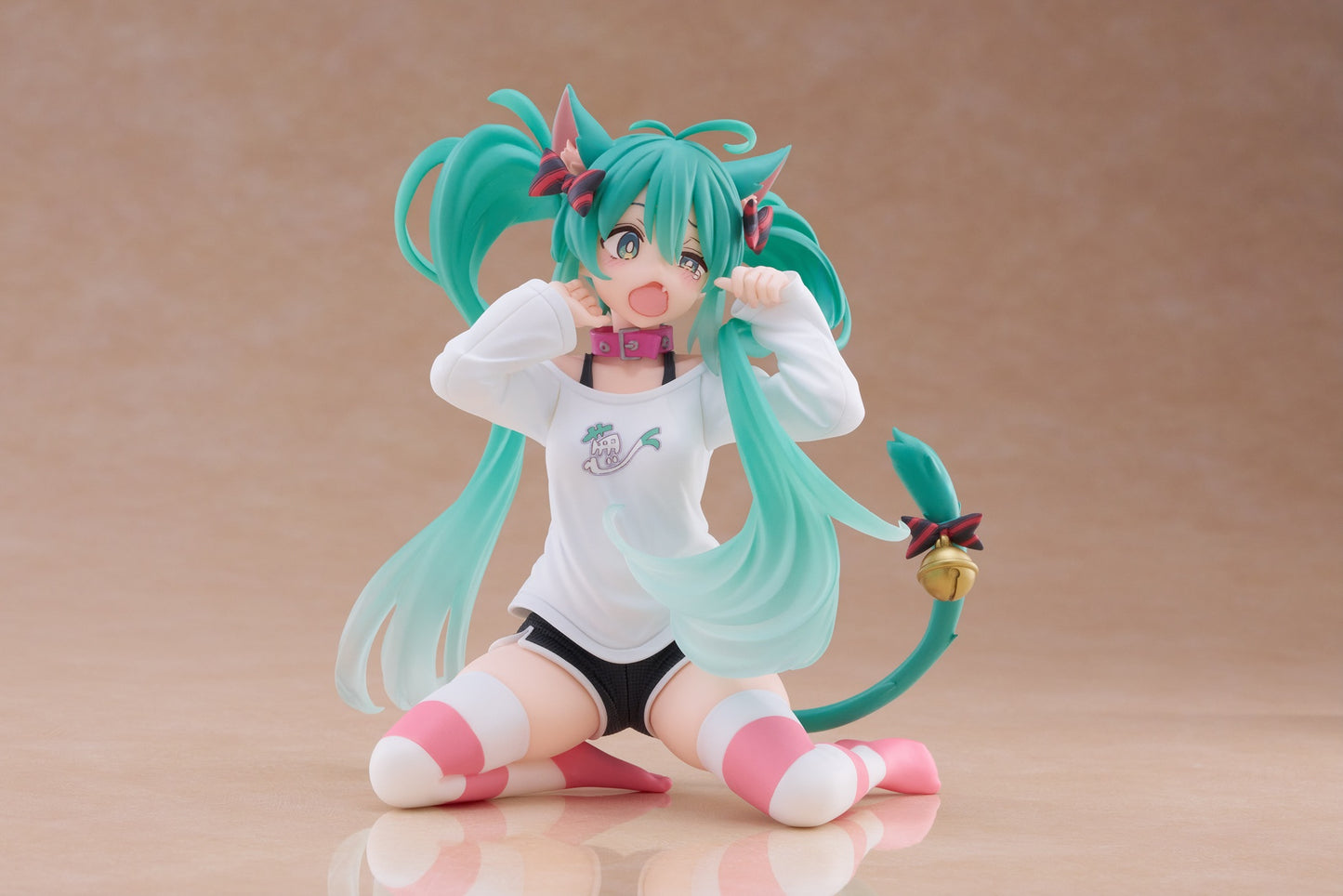 17-02-2026 TAITO - 《初音未來》Desktop Cute Figure - 初音未來 (貓耳t-shirt Ver.) (再販) Y2500 PVC