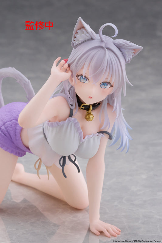 12-08-2025 TAITO - 《不時輕聲地以俄語遮羞的鄰座艾莉同學》Desktop Cute Figure 艾莉 (貓耳居家服 Ver.) Y2300 PVC